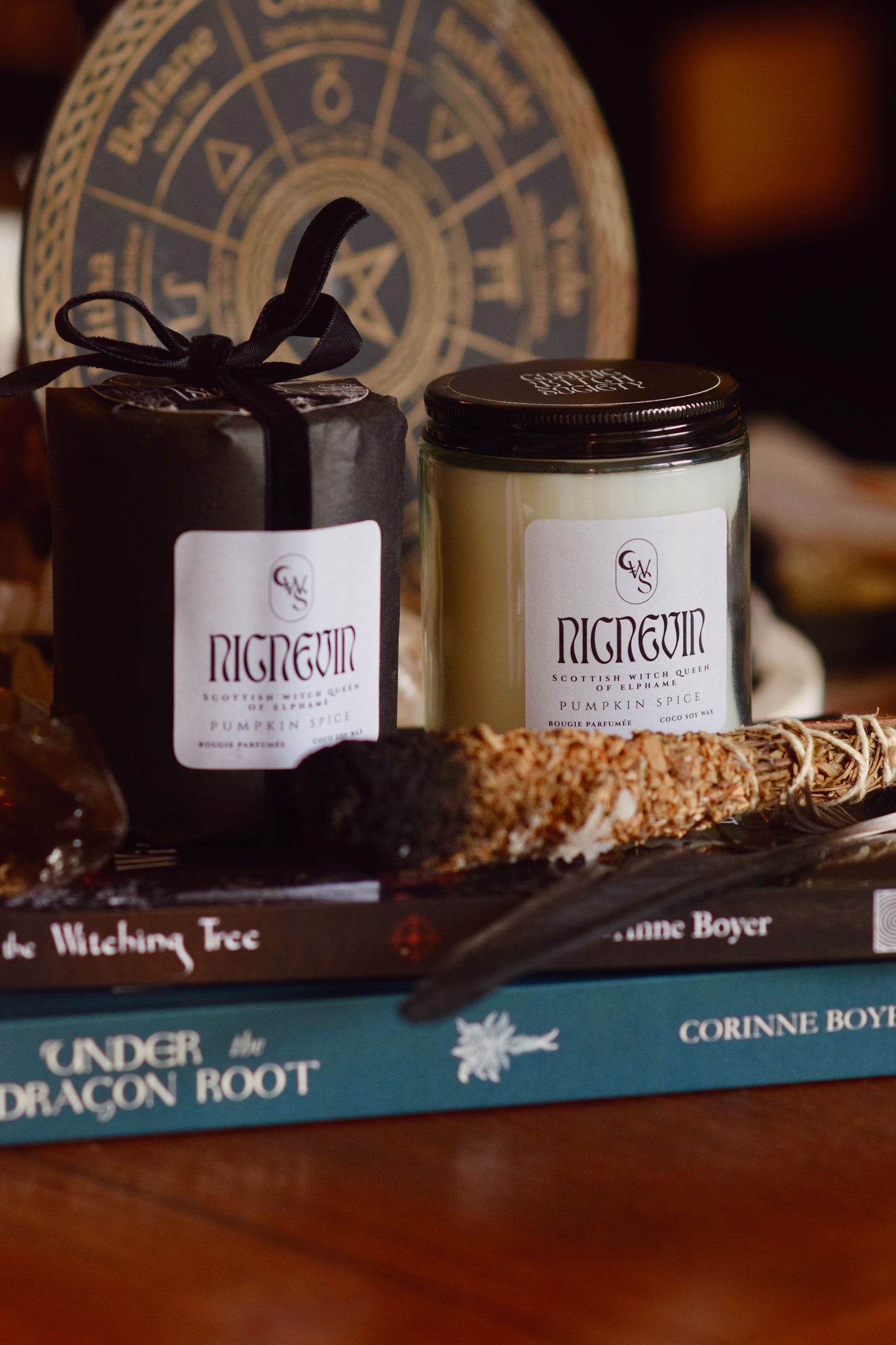 NICNEVIN | Scottish Witch Queen of Elphame | Altar candle